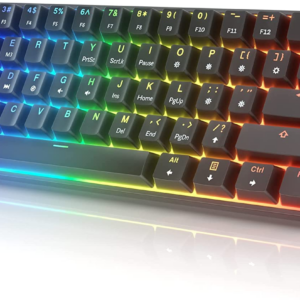 GK61 Mechanical Gaming Keyboard - 61 Keys Multi Color RGB Illuminated LED Backlit Wired Programmable for Pc/Mac Gamer (Gateron Optical Brown, White) - Image 9