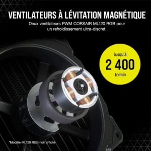 Icue H100I Elite Capellix Liquid CPU Cooler - White - Image 6